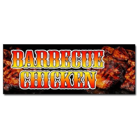BARBECUE CHICKEN DECAL Sticker Smoked Bbq Grill Supplies Stand Cart Trailer